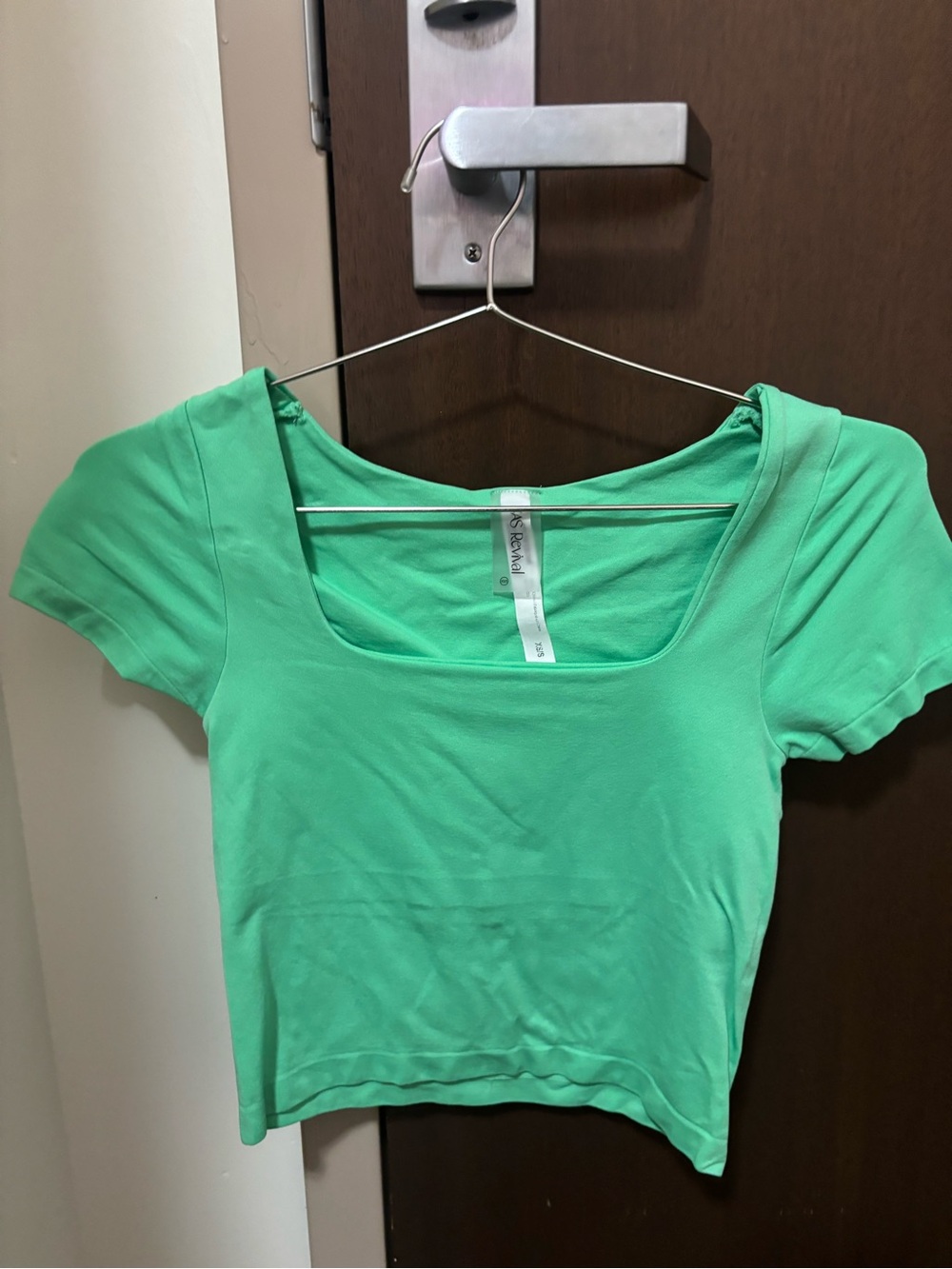 Altar'd State Mint Green Scoop Neck Crop Top
